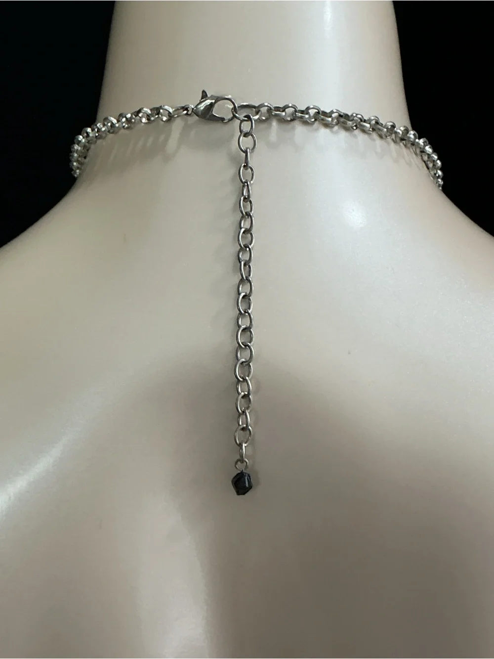 Elegant Black Beaded Chain Link Layered Fringe Statement Necklace Women Jewelry